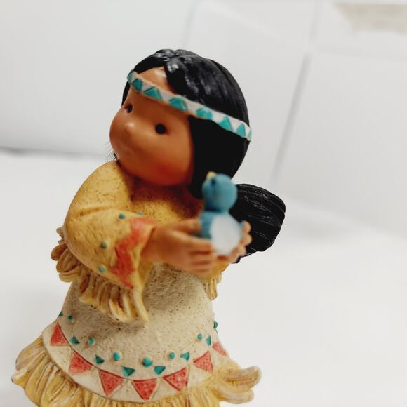 Vtg Friends Of The Feather Figurines Enesco Lot Little Bird Hen Wolf Cares 90's - Picture 10 of 13